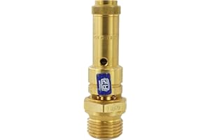 Fittingstore - TÜV-Sicherheitsventile (DN8), 6 bis 20 bar, Messing Überdruckventil Kompressor (Gewinde: G 1/2", Ansprechdruck: 11 bar)