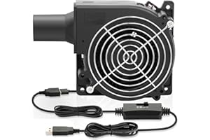 Wathai 120mm x 32mm USB Radiallüfter Gebläse Lüfter Turbinen mit Drehzahlregler für PC, Aufblasen, Kaminofen, BBQ Picknick, Growzelt, 3D Druck, Kühlung Lüfter für Haushaltsgeräte mit Rohr