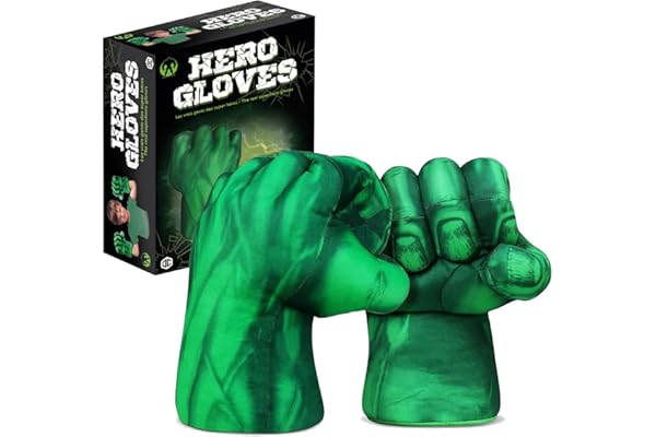 Paire de Gants de Boxe Géants Hulk | Super-Héros | Jouet Enfants | Poing en Mousse avec Attaches | Cadeau Insolite | Cosplay | Jeux | Halloween | Déguisement | Costume | 100% Fun | OriginalCup®