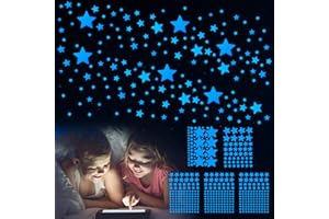 Giantree Glow in The Dark Stars Wall Stickers - 469 Pcs, Glowing Wall Decals for Ceiling, Bedroom, Living Room for Boys, Girls & Kids Nursery