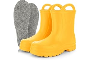 Kalosze dziecięce 3Kamido GoSplash - wygodne kalosze z lekkiego materiału EVA dla chłopców i dziewczynek, stabilne, wodoodporne uchwyt ułatwiający samodzielne zakładanie, antypoślizgowa podeszwa