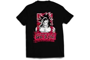 SMARTYPANTS Training to Go Super Saiyan T-Shirt- Gym Fitness Birthdays Gifts Presents Anime Twin Needle Collar 100% Combed Ringspun Cotton High Stitch Density Extreme Comfort