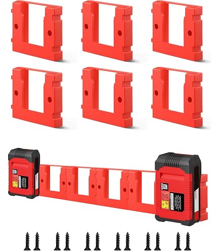 6er-Set Batteriehalter Wandmontage Für Einhell Power X-Change 18V – ABS-Dock, Platzsparend, Robust, Inkl. Schrauben