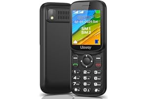 ukuu 4G Unlocked Basic Mobile Phone for Seniors, 1.8 inches LCD Display Big Button Mobile Phone for Elderly with 1000mAh Long Standby - Loud And Clear Sound USB C Charging [UK And Irish Version]