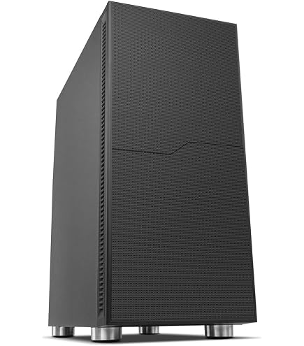 Torre Sharkoon VS8 Midi Tower ATX - USB 3.0, Ventilador Preinstalado, Filtros Anti-polvo, Negro, Compacta