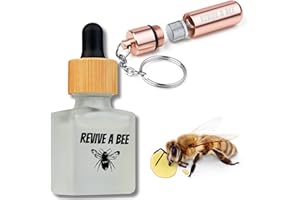 Revive a Bee Gift Box 1 x Bee Revival Kit Keyrings 1x Refill Bottle & Plantable Seed Paper