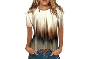 LSALTD Damen Sommer Elegant Hemd Lässige Shirts Kurzärmeliges Klassischer Schnitt Bluse Langarm Oberteile Top Teenager Mädchen Mit Rundhalsausschnitt, Pullover Tops