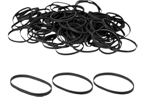 XINSHENG Elastic Bands Heavy Duty 100Pcs Thick rubber bands100x5mm Natural Strong Money Elastic Bands Wide Rubber Band Stationary Stretchable Bands for Home School Office Workshop Accessories,Black