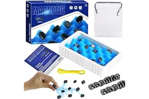 DONGZQAN Juego de ajedrez magnético, divertido juego magnético de mesa, ajedrez magnético, ajedrez magnético, juego educativo para damas, accesorios para fiestas para reuniones familiares, esqueleto