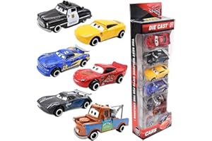 MIFKLMV 6 Cars Toys, Children Idea Play Vehicles Mc-Queen Cars Deluxe Playset Model Toy Car Gift Play Vehicles Kids Play Car Set for Aged 2-18 Year Old Children