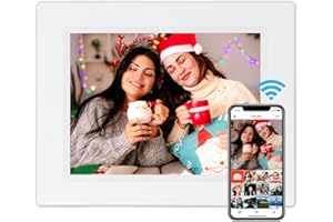 Gsituk 8.7 Zoll Digitaler Bilderrahmen WLAN mit APP Touchscreen Automatische Bilderdrehung Elektronischer Bilderrahmen mit 16GB Speicher, Unterstützt USB/SD-Karte Geschenk für Familie und Freunde