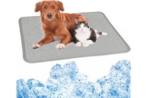 Elbourn Dog Cooling Mats, Dog Cooling Mats 100x70CM, Large Dog Cool Mat Cool Mats for Dogs Indoor Outdoor Summer