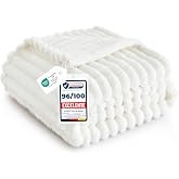 Bedsure Blanket Sofa Plaid Bed - Blankets for Sofa, Gift, 150&times;200cm, White | Blanket Sofa Cover, Gift for Women, Suitable for