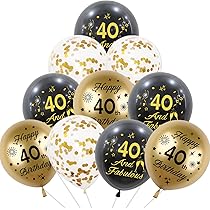 Decorazioni 40 Anni Compleanno - Bandierine Oro E Nero Per Feste - Foto 10