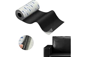 FairyPeach Pelle Adesiva Riparazioni, Nastro Adesivo Pelle, Pelle Adesiva per Auto Nero, Ripara Pelle Divano, Riparazione Sedili Auto, Similpelle Adesiva (Nero)