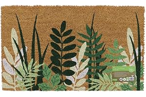 JVL Eco-Friendly Latex Backed Coir Door Mat, Greenery, Natural (02-881), 45 x 75 cm Approx.