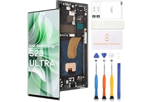 LADYSON Incell Écran LCD de rechange pour Samsung Galaxy S23 Ultra 5G SM-S918B SM-S918U SM-S918W Écran LCD tactile sans traces de doigts