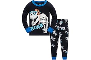 TEDD Pijamas Niño Dinosaurio Animales Cars Algodon Ropa a Juego Conjunto Edad 1-12 Años