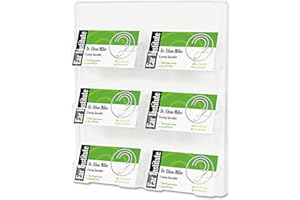 DEFLECTO Deflect-o Visitenkartenhalter, 6 Fächer, wandhängend, horizontal, transparent