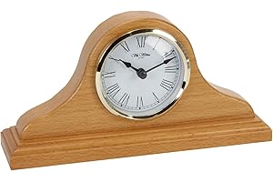 WIDDOP AND CO Classic shape Napoleon Design Light Wood, Quartz Mantel Clock
