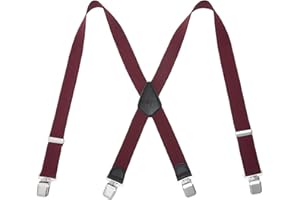Lafayon Mens Braces Braces for Men Trousers Heavy Duty Wide with 4 Strong Clips 40 mm X Style Suspenders Belts