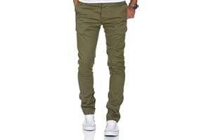 Amaci&Sons Herren Slim Fit Stretch Chino Hose Jeans 7100