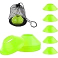 XIHIRCD 25pcs Soccer Cones for Sports Training, Mini Football Cones & Mesh Bag Flexible Agility Cones Premium Training Cones for Basketball Football Running Drills Sports Games Skating Kids
