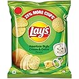 Lay's Potato Chips - American Style Cream And Onion Flavour, 28 Gram, Transparent