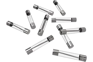AUPROTEC Fusibile in vetro, 6,35 x 32 mm, 5 A, 50 A, fusibile fusibile 1/4 x 1 1/4 pollici, 50 A, 10 pezzi