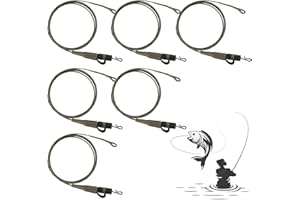 TOGTHERKINGS 6 Stücke Angelzubehör Karpfen Zubehör 70cm 45lb Chod Rig Vorfach Leadcore Safety Lead Clip Haarmontage Karpfen Inline Helicopter Carp Ready Hair Fishing Rig Leader Zubehör Montage Pre Set