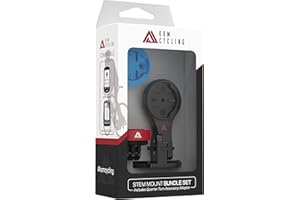 KOM Cycling Schnellverschluss-Vorbauhalterung GoPro Computerhalterung für Wahoo und Garmin Bike Computer (Fahrradhalterung für Edge 1040, Elemnt Roam, Elemnt Bolt v2) mit GoPro Zubehör