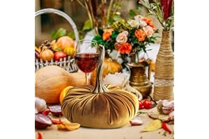 ACHIMLT Zucca Halloween Decorazioni Autunnali Zucche di Velluto Artificial Decorazioni Autunnali per Ringraziamento Halloween Finta Zucchi Artificiali Festa Decorazioni Autunnali Casa Halloween 11cm
