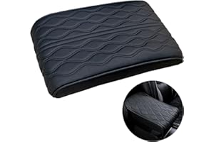 Naapesi Car Armrest Pad, Car Armrest Cushion Memory Foam Car Armrest Center Console Cover Waterproof Universal Car Armrest Center Console Cover Protector for Most Vehicle, SUV, Truck, Car (Black)