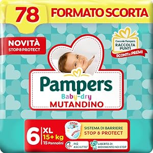 Pampers Baby Dry Mutadino Taglia 6