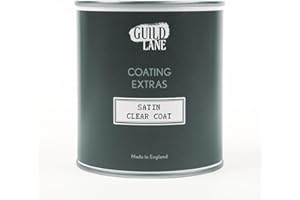 Guild Lane - Satin Clear Top Coat - Scratch Resistant Durable Wood Top Coat for Easy Application, Exceptional Coverage - Multi-Surface, Vegan Formula Clear Top Coat Paint - 500ml