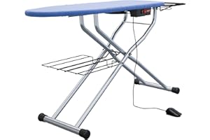 Lelit Carla, Table à Repasser avec Surface chauffante, Fonction d’Aspiration et de soufflerie et Commande à pédale