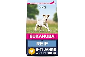 EUKANUBA Alimento seco para perros maduros de raza pequeña, rico en pollo fresco 3 kg