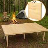 pratikoutdoor Katlanır Kamp, Piknik ve Bah&ccedil;e Masası 55x110 cm - Ham Naturel Renk
