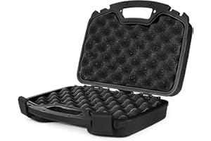 VicBre Pistolen Hartschalenkoffer mit Schaumstoff, abschließbare wasserdichte tragbare 2 Handfeuerwaffen Magazin Aufbewahrungsbox für Outdoor Shooting Jagd Schießstand