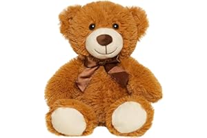 Yeqivo Ositos De Peluche Animal De Peluche Juguetes Regalo para Niño Novia 13.5 Pulgadas para Navidad Día De San Valentín Cumpleaños Boda Fiesta (Marrón,1 Pcs)