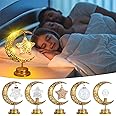 Ramadan Decorations LED Decorative Light Moon Star Table Lamp, Cordless Ramadan Moon Shape Desk Lamp, Bedside Table Night Light for Bedroom Dining Living Room Party Nursery Office Decor (Star-A)
