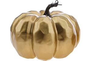 Meiwlong Large Gold Artificial Fake Foam Pumpkins Decoration Halloween Thanksgiving Home Party Lifelike Vegetable Photography Props Fall Harvest