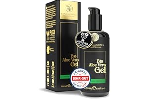 ‎KAPUA NATURALS Aloe Vera Gel 100 Prozent BIO • 100 % reiner Aloe Vera Saft • Mit Hyaluronsäure & Panthenol • Vegan & ohne Duftstoffe • Aloe Vera Gel pur für Gesicht & Körper • After Sun Pflege • Made in Germany