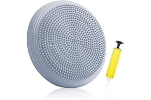 HOMIRTY Cuscino propriocettivo Gonfiabile, 34CM Aria Stabilità Yoga Balance Disc con Pompa, Cuscini Sedie Cuscino Equilibrio Gonfiabile Stabilità, Cuscino Fitness Allenamento, per l'equilibrio, Yoga