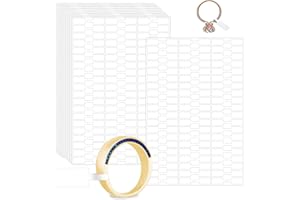 DHSWNNG Schmuck Preisschilder Aufkleber, 500 Stück Preisetiketten Weiße Blanko-Etiketten Barbell Form Etiketten Selbstklebend Schmucketiketten für Halskette Ohrringe Armband Ring