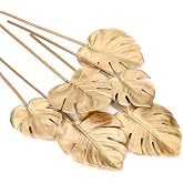 Oairse Artificial Window Leaf Plants Set of 6, Real as Natural Window Leaf Plants for Wedding Boho Decor, Tropical Artificial