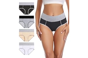 wirarpa Slip Elasticizzato Mutande Donna Cotone Vita Alta Intimo Mutantina Traspirante