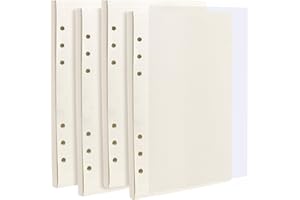 PUCSIQ 4 Stuck Gepunktetes Papier A5 320 Blätter 6 Löcher Nachfüllpapier Dot Grid Paper A5 Ringbucheinlagen Dotted für Binder Notizbuch Tagbuch Malerei Gepunktet 6 Ring Binder Notizbuch