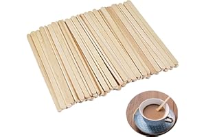 LYLQMY 100 Pcs Coffee Stir Stick, Disposable Biodegradable and Enviormently Friendely Birch Wood Stirrers