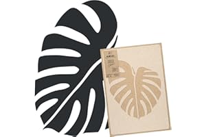 NAKLEO Riutilizzabile stencil da parete in plastica//Foglia del mostro //Art Craft Mylar template (45x65cm)